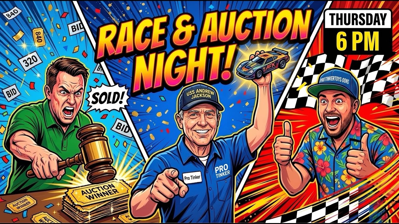 LIVE @ 6PM: The Great Slot Car Auction & Race Night Frenzy!