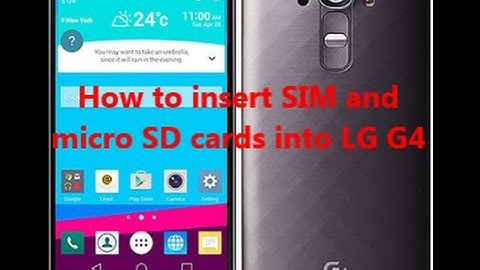 How to insert SIM and  micro SD cards into LG G4