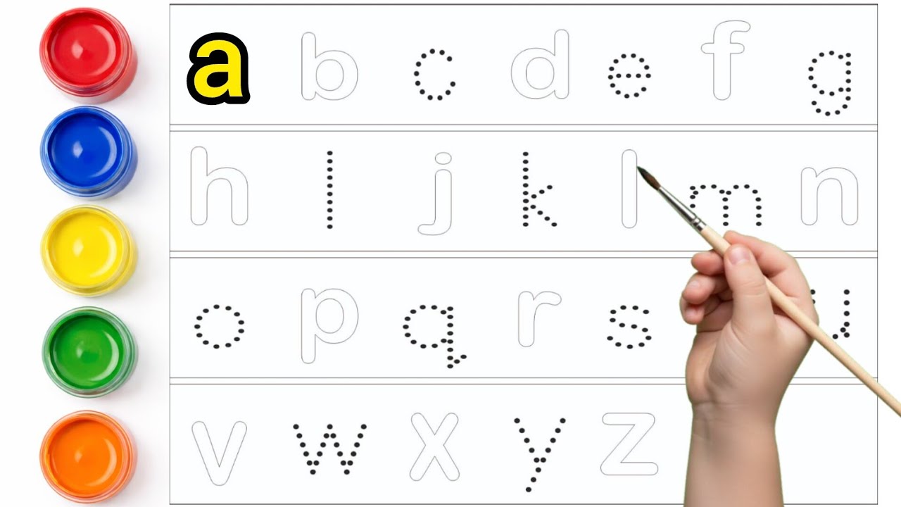 Alphabet, ABC Song, ABCD, A to Z, Kids Rhymes, Dotted Lines For Toddler ll