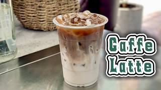 Cafe Vlog Ep.1901 Iced Caffe Latte Recipe Perfect Barista Technique
