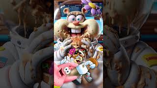 FAT SPONGEBOB Characters Eating KRABBY PATTIES🍔| #shorts #viral #spongebobsquarepants #nickelodeon