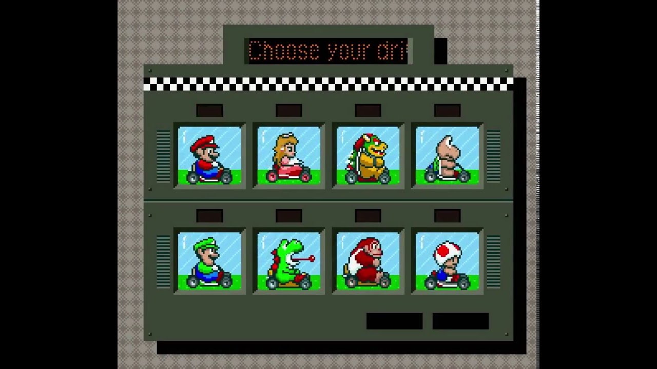 Heroes Inc T-shirt Super Mario Kart « Choose Your Driver » Blanc - 100% Coton Officiel