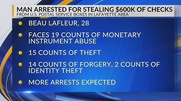 Man arrested stealing $600K of checks from U.S. Mail, more arrests expected