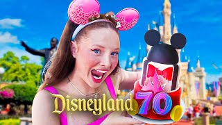 EATING THE MOST *INSANE* SNACKS AT DISNEYLAND (70th Anniversary Edition!)