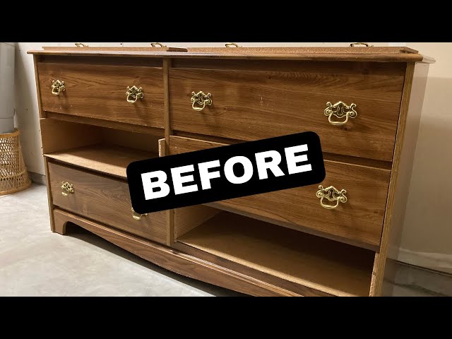 how to redo a laminate dresser How To Paint Laminate Furniture | Dresser Makeover | Trash to Treasure  Furniture Flip | Chalk Paint