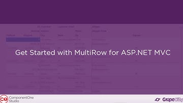 Get Started with MultiRow Data Grid for ASP.NET MVC