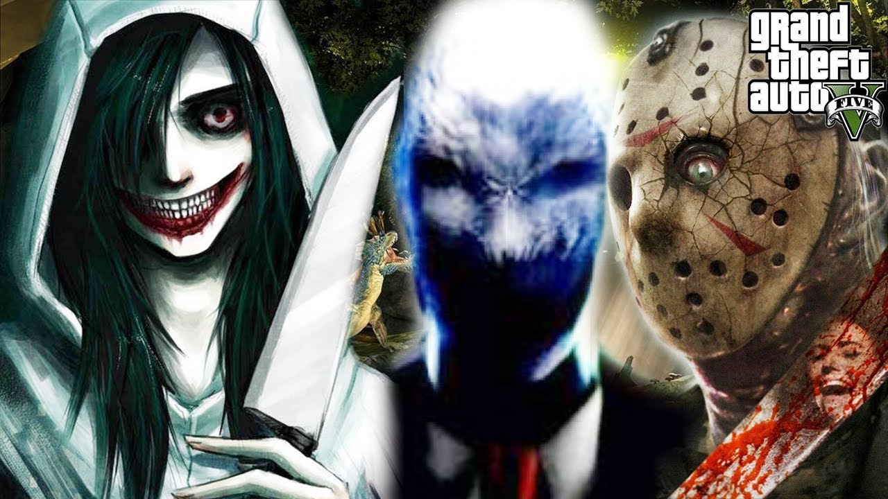 Gta 5 Mod - Jeff The Killer Chiến Đấu Huyền Thoại Slenderman Và Jason | Big  Bang - Youtube