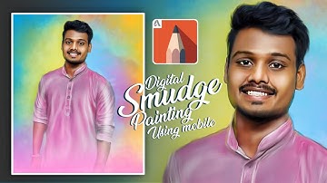 Smudge Digital painting | Digital portrait | Autodesk mobile | Autodesk sketchbook | Telugu Tutorial