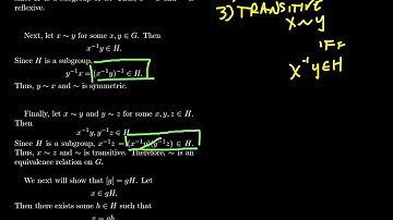 Cosets Partition a Group