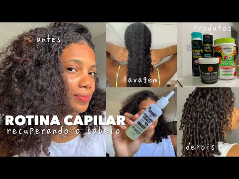 MINHA ROTINA CAPILAR COMPLETA | recuperando o cabelo 👩🏽‍🦱✨
