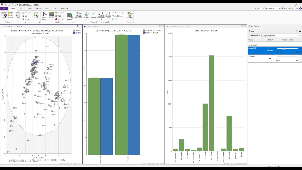 SIMCA 16 Score space explorer and Solver introduction - YouTube