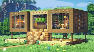 ⚒️ Minecraft | How To Build a Survival Wooden Modern House