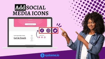Add social media icons to website - Systeme.io landing pages