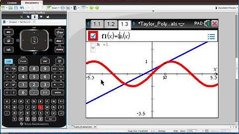 Taylor Polynomials on the TI-Nspire CX CAS Graphing Calculator