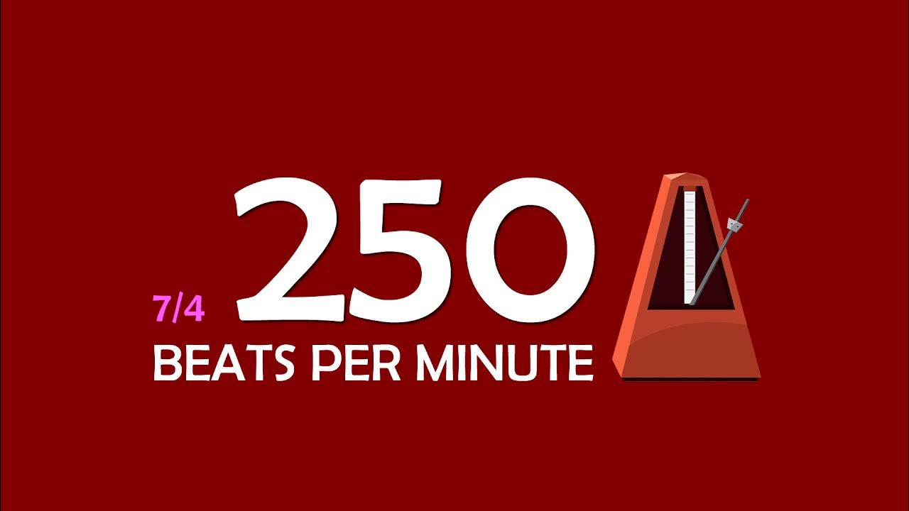 250 BPM 7/4 Metronome YouTube