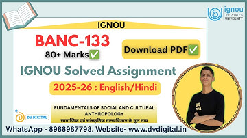 IGNOU BANC-133 Solved Assignment PDF 2025-26 |English Medium
