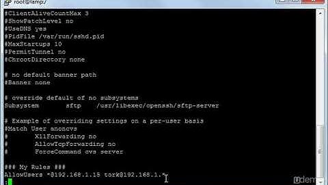 Lession 10: Security - Video 3: Securing shell  managing ip allow and deny