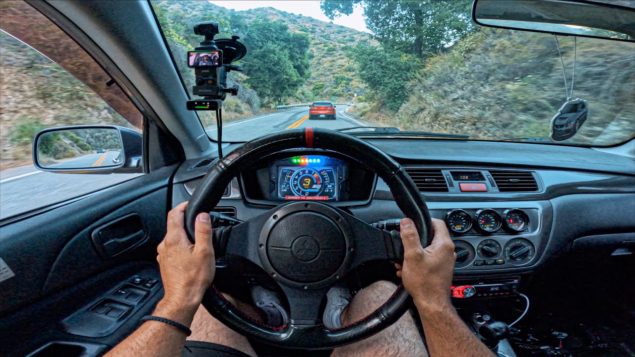 RAW 560WHP Mitsubishi EVO POV Canyon Drive!!