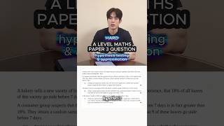 Hard Paper 3 Question A Level Maths Edexcel - Full video on our channel