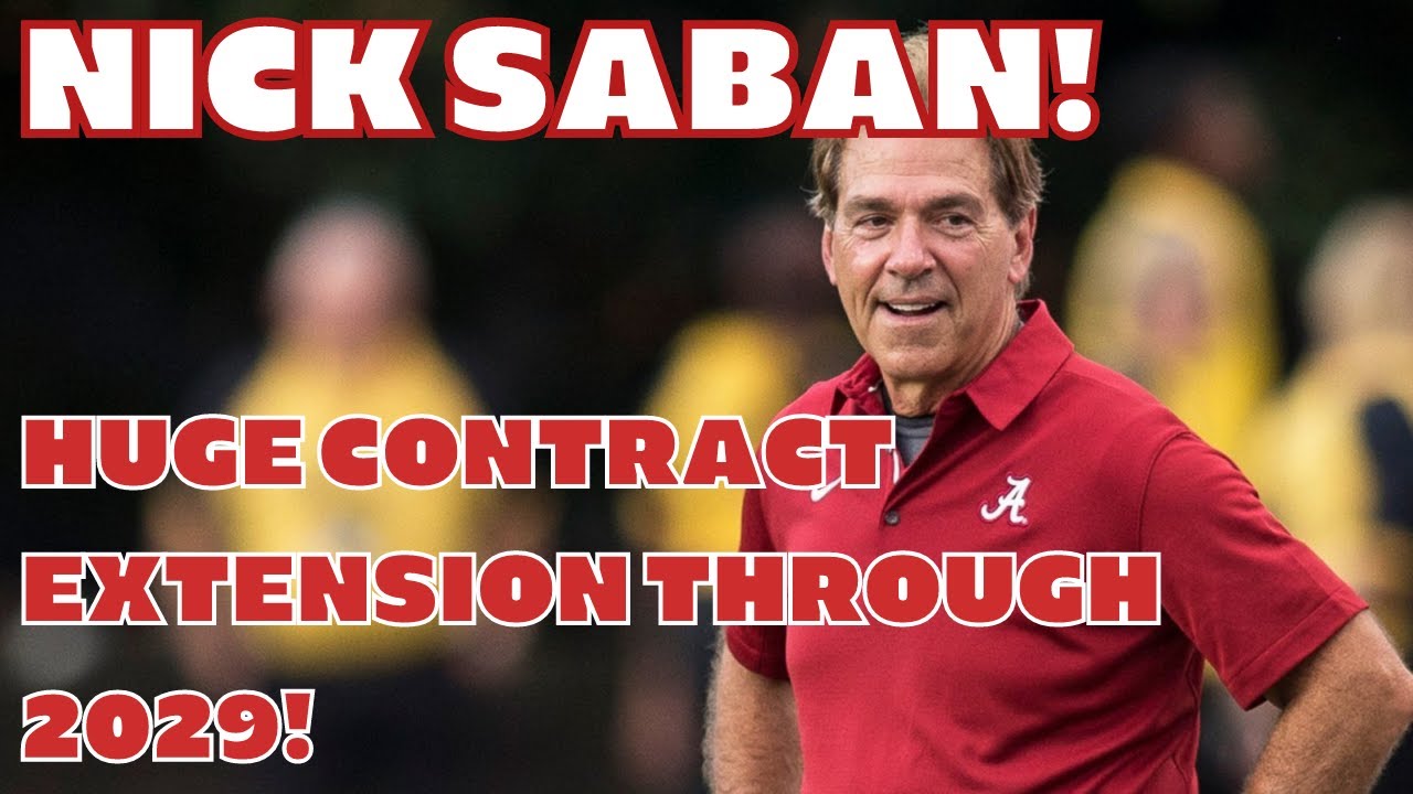 Nick Saban EXTENDS contract through 2029! SHOULD FINISH with ALABAMA CRIMSON TIDE!