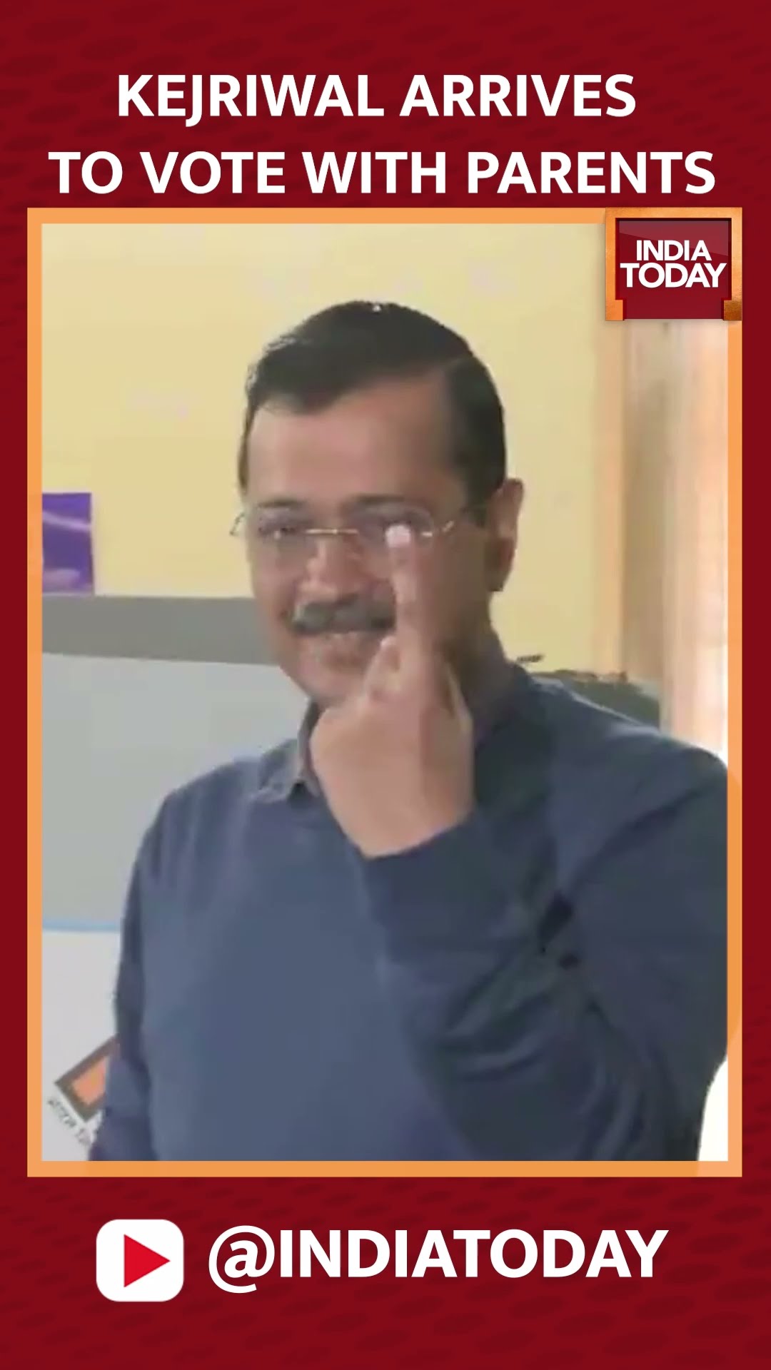 AAP National Convener Arvind Kejriwal Casts Vote In Delhi Along His Parents | #shorts#kejriwal