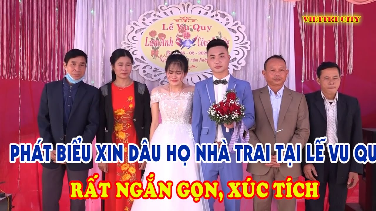 Đại diện nhà trai phát biểu xin dâu rất ngắn gọn, xúc... - youtube