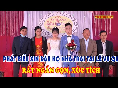 Video Đại diện nhà trai phát biểu xin dâu rất ngắn gọn, xúc... - youtube