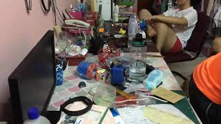 Time lapse cleaning messy table