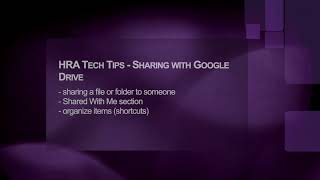 GNSPES (Google Drive) Sharing - HRA Tech Tips