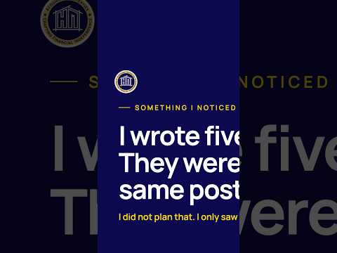 I wrote five posts this week. They were all the same post. #shorts