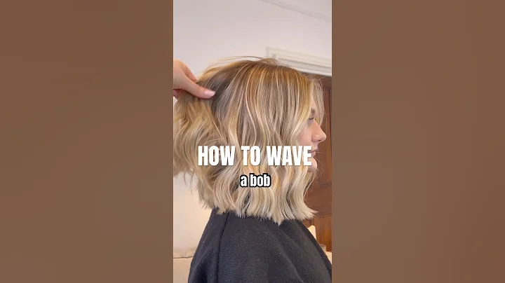 EASY beach wave on Bob using a straightener hair tutorial #flatironcurls #beachwave