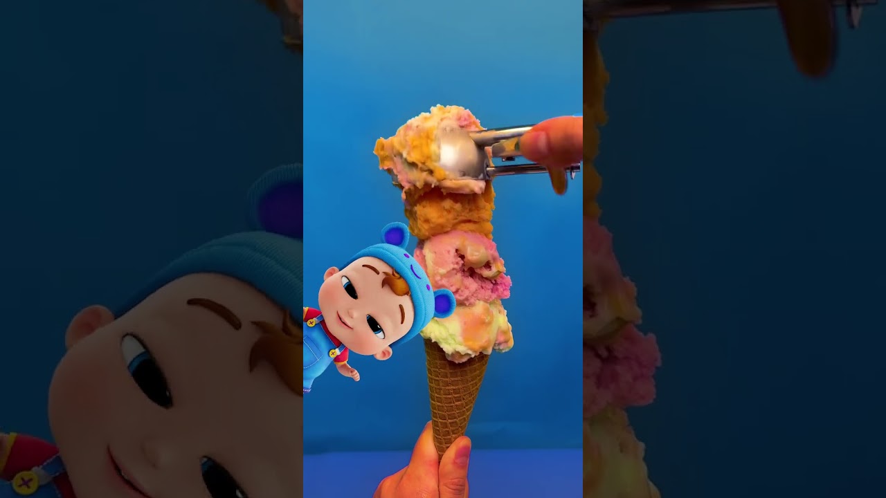 Counting Colorful Ice Cream Scoops 🍧 1-2-3  