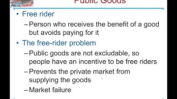 Chapter 11: Public Goods and Common Resources