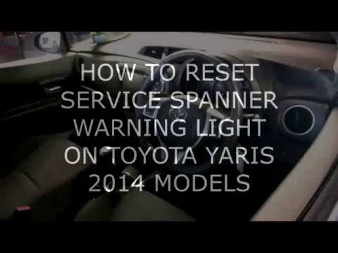 TOYOTA YARIS 2014 SPANNER SERVICE REMINDER RESET HOW TO GUIDE - YouTube