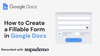 How to Create a Fillable Form in Google Docs