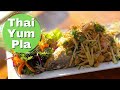 Thai yum pla authentic thai food fried fish salad