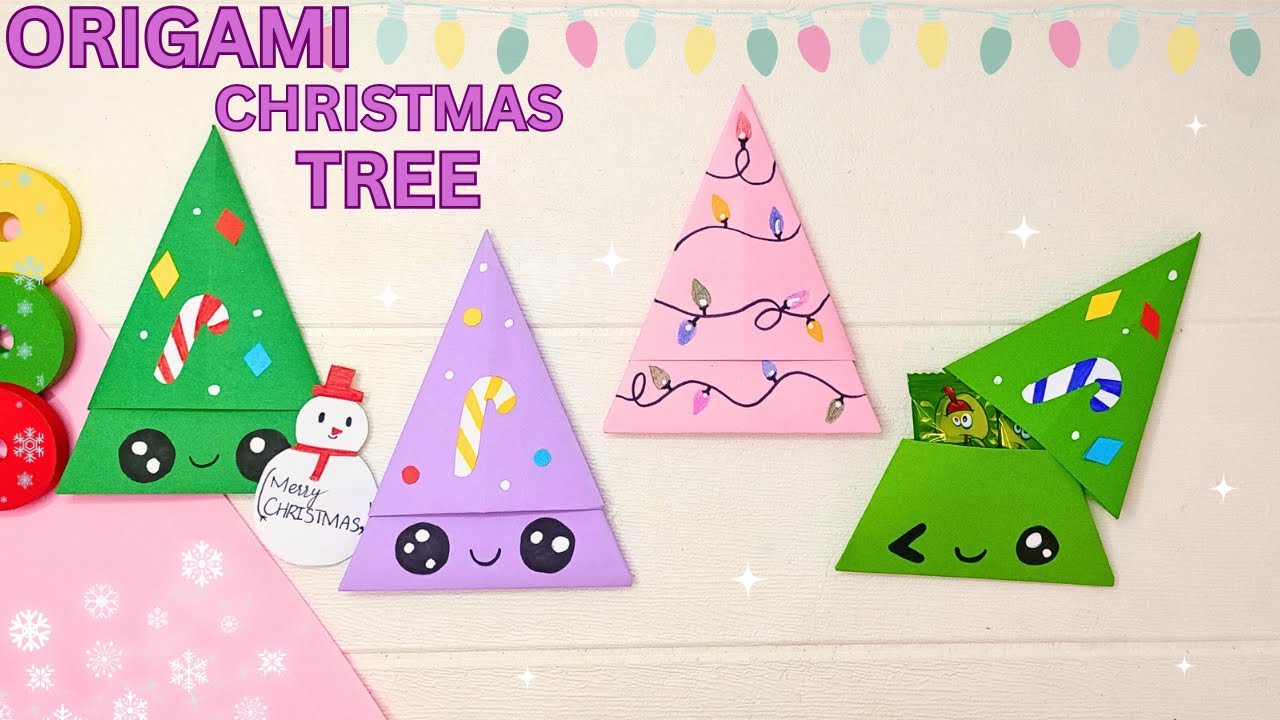 Origami Paper Christmas tree | DIY Christmas Gift Ideas