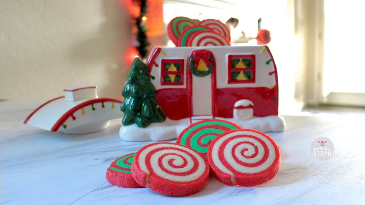 SPIRAL CHRISTMAS SUGAR COOKIES || Pinwheel Cookies || WDW Inspired Recipe ||12 Days of Baked Goods