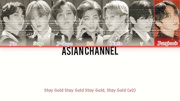 BTS Stay Gold Lyrics (방탄소년단/防弾少年団 Stay Gold 日本語字幕 가사) [Color Coded Lyrics/Kan/Rom/Eng]