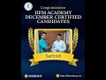 December certified Candidates IIFM Academy Chennai