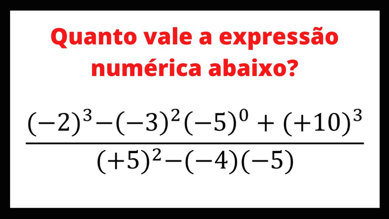 Expressão Numérica com Potências - Questões de Matemática - YouTube