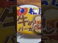 冷凍食品の松屋の牛めしバーガーを電子レンジでチンして食べてみました。ご飯とのバランスも良くてとても美味しかったです。小腹が空いた時に最適です