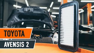 How to replace Air filters on TOYOTA AVENSIS (T25_) - video tutorial