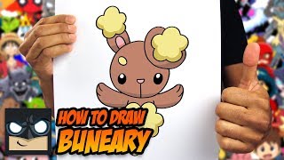 how to draw pokemon buneary step by step tutorial