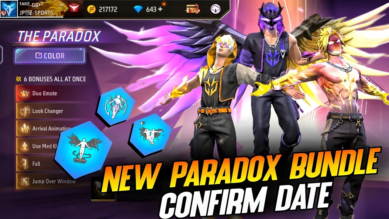 free fire new evo bundle name