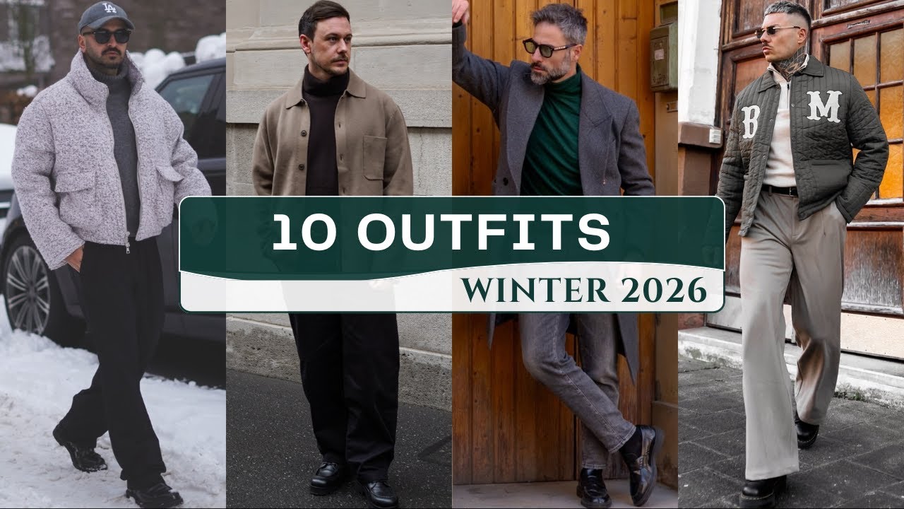 10 самых модных образов для мужчин | Мода зимы 2026