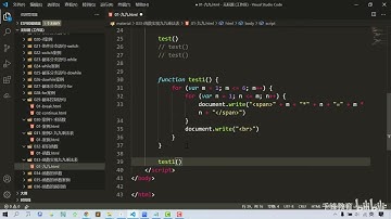 千锋教育JavaScript全套视频教程（10天学会Js，前端javascript入门必备） 033 函数实现九九乘法表