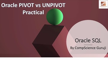 How to use Oracle Sql pivot and unpivot with example  tutorial video 2020