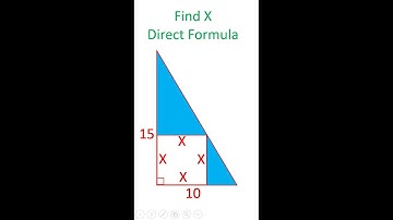 Direct formula to find side of the largest square inside a right angled triangle