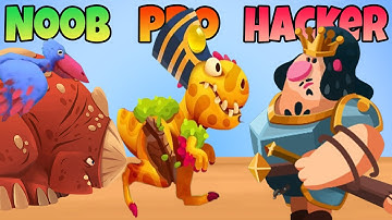 Dino Bash 💣🛡️ – Overlevingsmodus Noob vs Pro vs Hacker